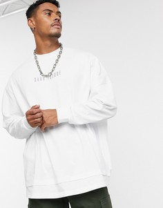 Oversized-лонгслив с вышитым логотипом "dark future" ASOS DESIGN x Dark Future-Белый