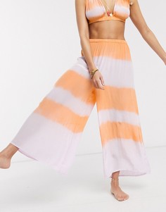 Широкие кюлоты от комплекта с принтом тай-дай ASOS DESIGN-Многоцветный