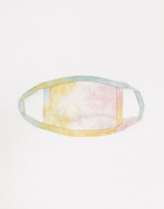 Розовая маска для лица с принтом тай-дай Sixth June-Многоцветный