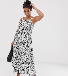 Сарафан миди с карманами и принтом ASOS DESIGN Maternity-Мульти