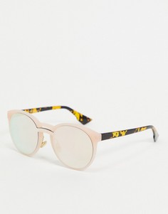 Круглые солнцезащитные очки с розовыми стеклами Jeepers Peepers-Розовый