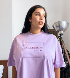 Лавандовое платье-футболка COLLUSION Plus-Фиолетовый цвет