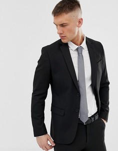 Черный приталенный пиджак New Look