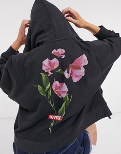 Худи с принтом Levis-Черный