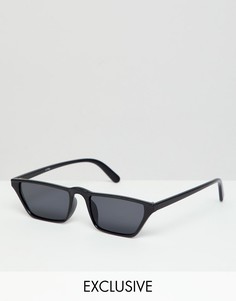 Черные солнцезащитные очки "кошачий глаз" в стиле 90-х Monki-Черный