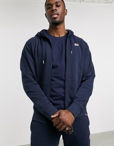 Худи темно-синего цвета на молнии с логотипом New Balance-Темно-синий