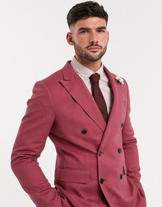 Двубортный пиджак узкого кроя Gianni Feraud-Красный
