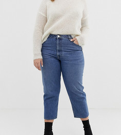 Синие джинсы прямого кроя ASOS DESIGN Curve recycled florence-Голубой