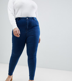 Синие облегающие джинсы с завышенной талией ASOS DESIGN Curve-Синий