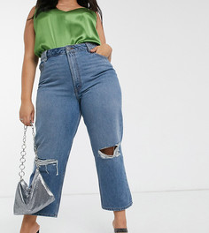 Синие джинсы до щиколотки ASOS DESIGN Curve recycled florence-Синий