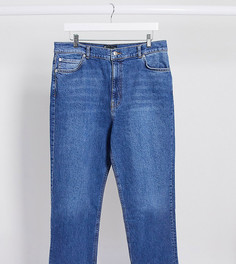 Синие укороченные расклешенные джинсы с завышенной талией ASOS DESIGN Curve-Голубой