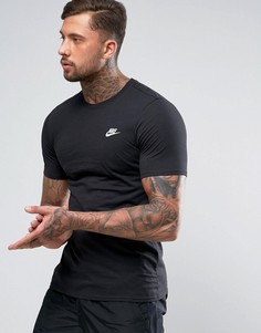 Черная футболка с вышивкой Nike Club Futura 827021-011-Черный