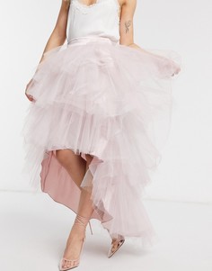 Бежевая юбка Chi Chi London-Розовый