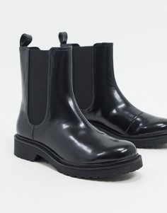 Черные ботинки челси из искусственной кожи Monki Nori-Черный цвет