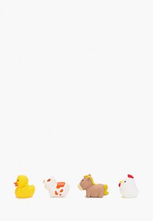 Набор игровой ЯиГрушка для ванной "Сельские животные" 4шт (винил) YATOYA уточка, курочка, лошадка, поросенок