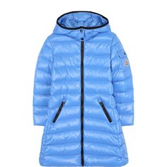 Пуховое пальто на молнии с капюшоном Moncler Enfant