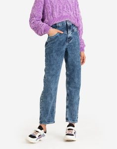 Зауженные джинсы Slim Tapered-варёнки с кокеткой для девочки Gloria Jeans