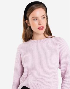 Сиреневый велюровый джемпер oversize Gloria Jeans