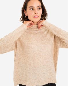 Коричневая водолазка oversize Gloria Jeans