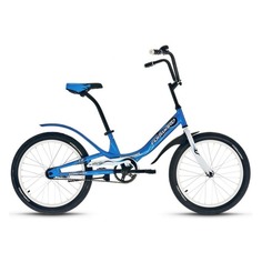 Велосипед Forward Scorpions 1.0 (2020) городской (подростк.) кол.:20" синий/белый 11.6кг (RBKW05N010