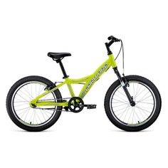 Велосипед Forward Comanche 1.0 (2020) горный кол.:20" желтый/белый 10.4кг (RBKW01601004)