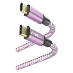 Кабель HAMA USB Type-C (m), USB Type-C (m), 1.5м, MFI, фиолетовый [00187204]