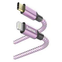 Кабель HAMA Lightning, USB Type-C (m), 1.5м, MFI, фиолетовый [00187201]