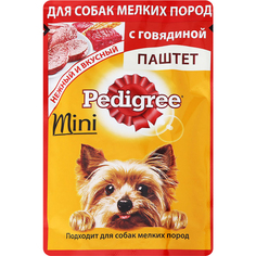Корм для собак Pedigree Mini Паштет с говядиной 80 г