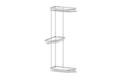 Полочка-решётка угловая 3-ярусная с крючками Ryna Hoff