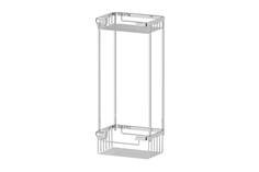 Полочка-решётка 2-ярусная с крючками Ryna Hoff