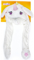 Детский игровой набор 1toy Т17635 , Хлоп-Ушки, шапка детская Единорог белый