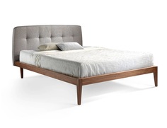 Кровать с изголовьем cp1702-b (angel cerda) серый 164x102x215 см.