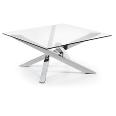 Журнальный столик mikado (la forma) серебристый 90x38x90 см.
