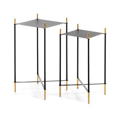 Набор приставных столиков dagnen (2 шт) (la forma) черный 39x71x39 см.