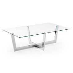 Журнальный столик plum (la forma) серебристый 120x38x70 см.