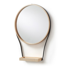 Зеркало с полкой barlow (la forma) коричневый 45x64x10 см.