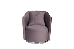 Кресло verona вращающееся велюровое лиловое/хром (garda decor) фиолетовый 77.0x80.0x70.0 см.