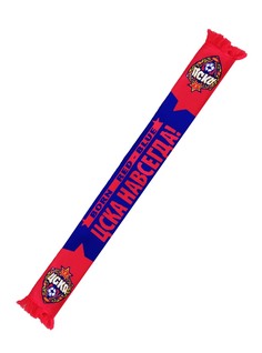 Шарф вязаный двусторонний " BORN RED-BLUE " - ЦСКА НАВСЕГДА