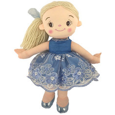 Мягкая кукла ABtoys Балерина в голубом платье, 30 см