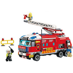Конструктор Qman Пожарные службы: пожарная машина, 367 деталей