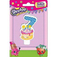 Свеча-цифра 7, 8 см, Shopkins Росмэн