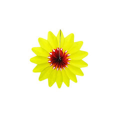 Бумажное украшение Патибум "Цветок" 50 см, жёлтый