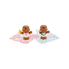 Игровой набор Fisher-Price Little People "Спящие малыши" Близнецы-негритята Mattel