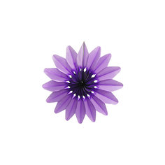 Бумажное украшение Патибум "Цветок" 50 см, фиолетовый
