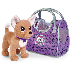 Мягкая игрушка Simba Chi Chi Love "Собачка-путешественница с сумкой-переноской", 20 см