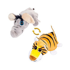Мягкая игрушка Teddy "Перевертыши" Слон-Тигр, 16 см