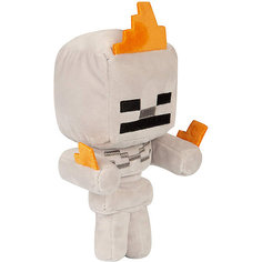 Мягкая игрушка Minecraft Happy Explorer Skeleton on fire, 18 см