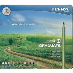 Цветные карандаши Lyra "Graduate", 24 цвета