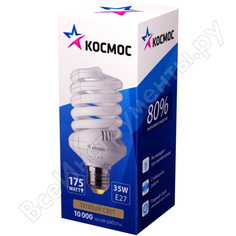 Компактная энергосберегающая лампа космос spc 35w e27 2700k lksmspc35we2727