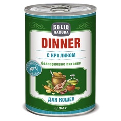 Влажный корм Solid Natura Dinner, кролик, 340 г